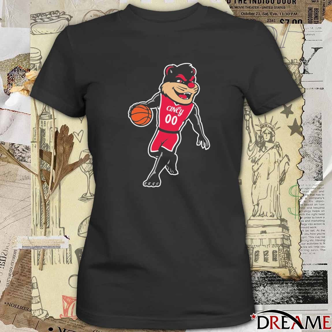 2025 Cincinnati Bearcats Mascot Playing Basketball t-shirt