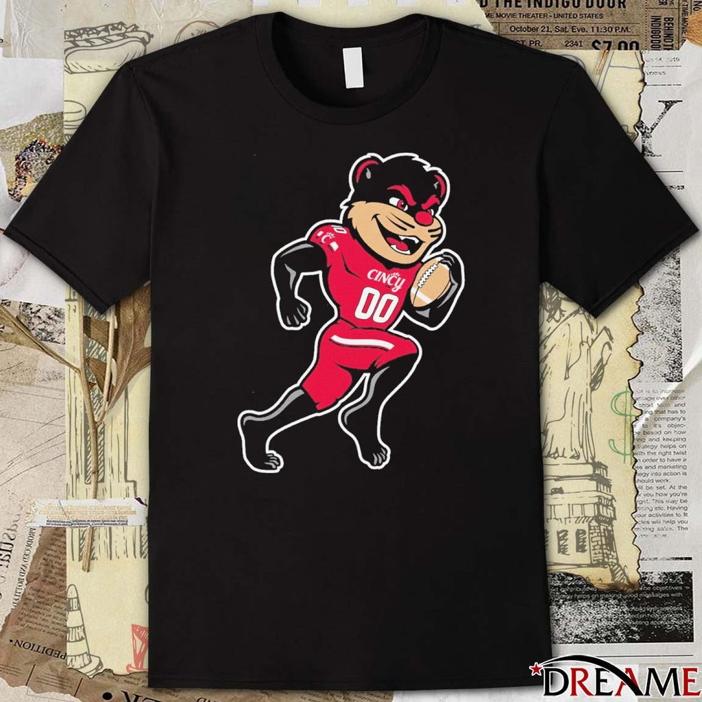 2025 Cincinnati Bearcats Mascot Playing Football t-shirt