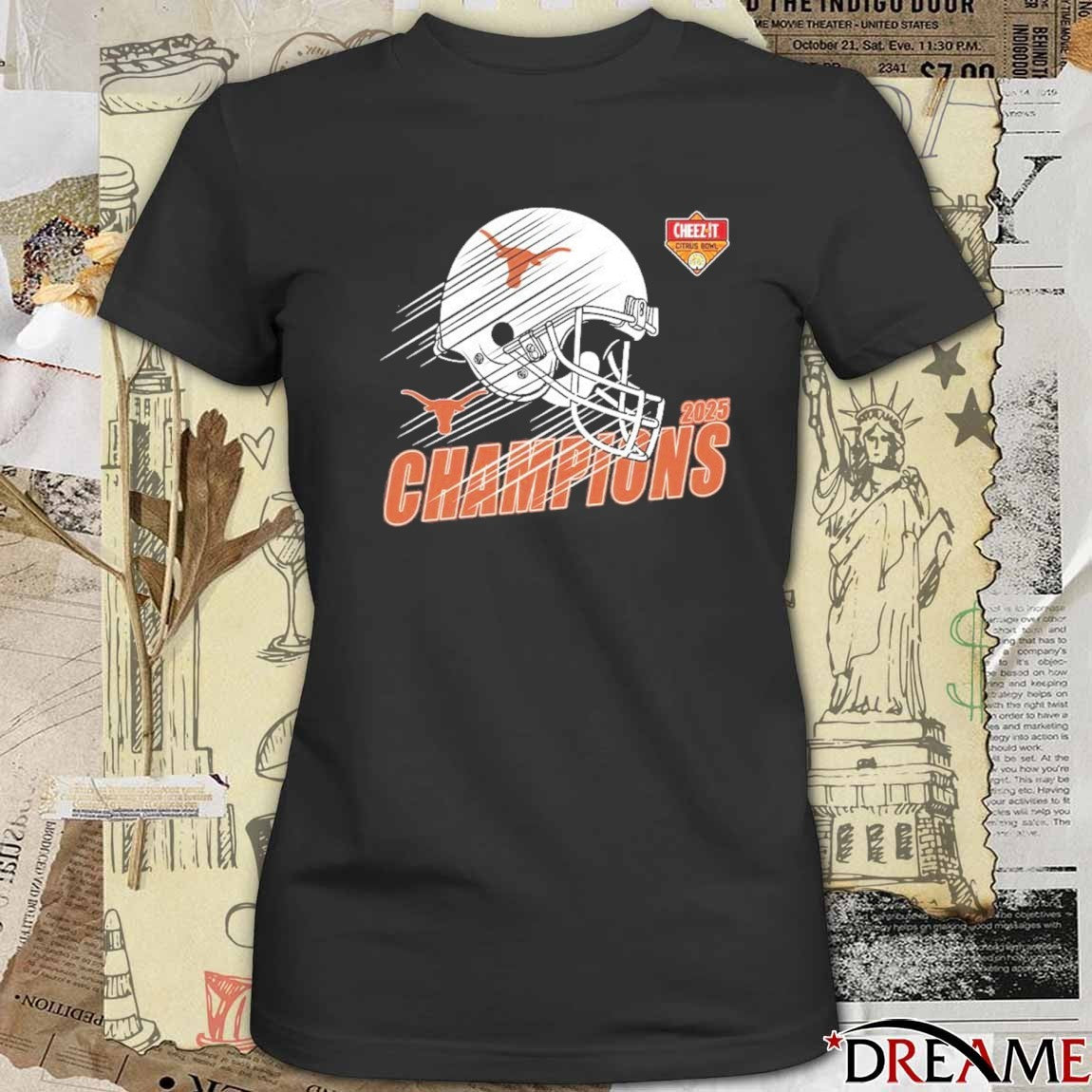 2025 Citrus Bowl Champions Texas Longhorns Football Champions Helmet t-shirt