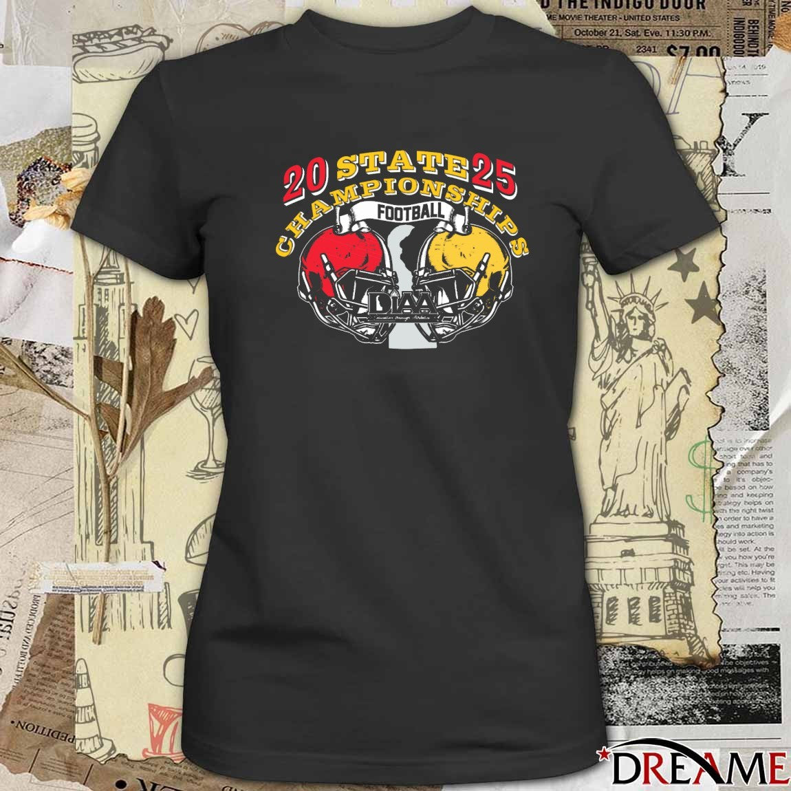 2025 DIAA Class 3A, 2A, and 1A Football State Championships t-shirt