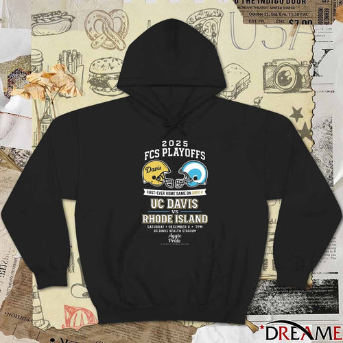 2025 FCS Playoffs First-Ever Home Game On ESPN 2 UC Davis Vs Rhode Island December 6 2025 t-shirt
