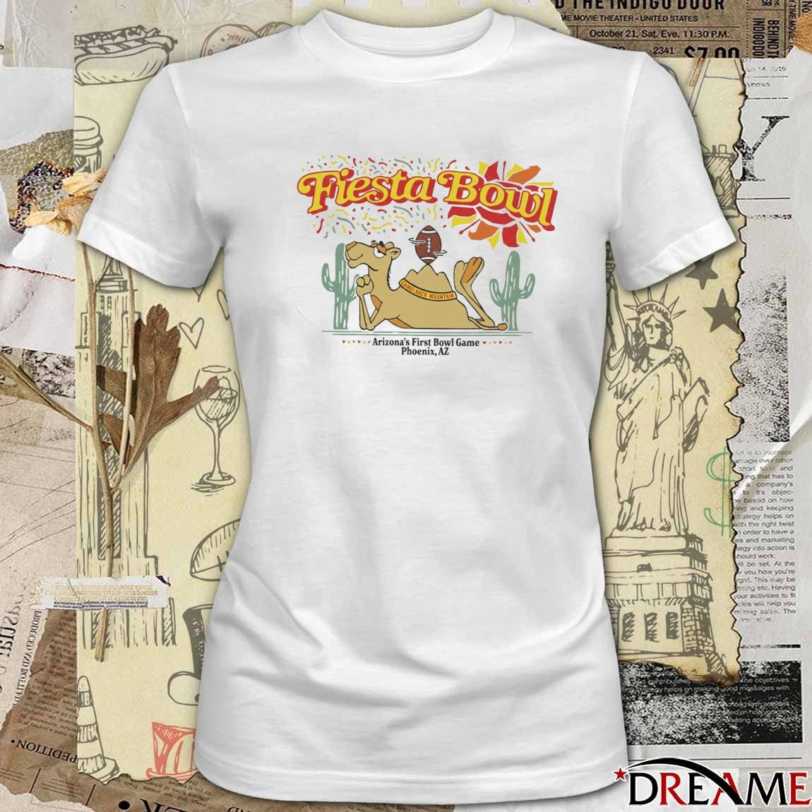 2025 Fiesta Bowl Arizona’s First Bowl Game Phoenix, AZ Camelback Mountain t-shirt