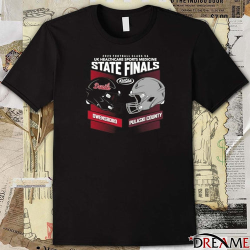 2025 Football Class 5A KHSAA UK Healthcare Sports Medicine State Finals Owensboro Vs Pulaski Count Helmets t-shirt