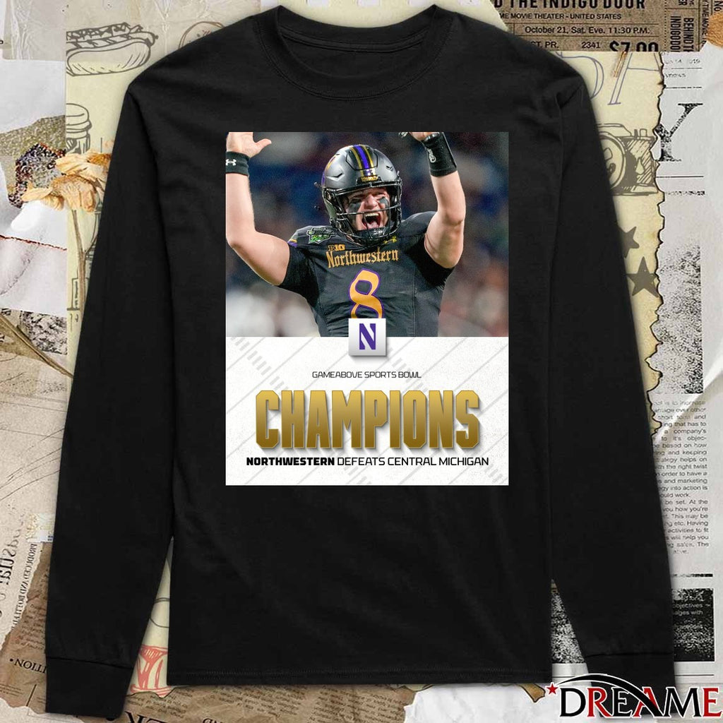 2025 GameAbove Sports Bowl Champions Northwestern defeated Central Michigan Poster t-shirt