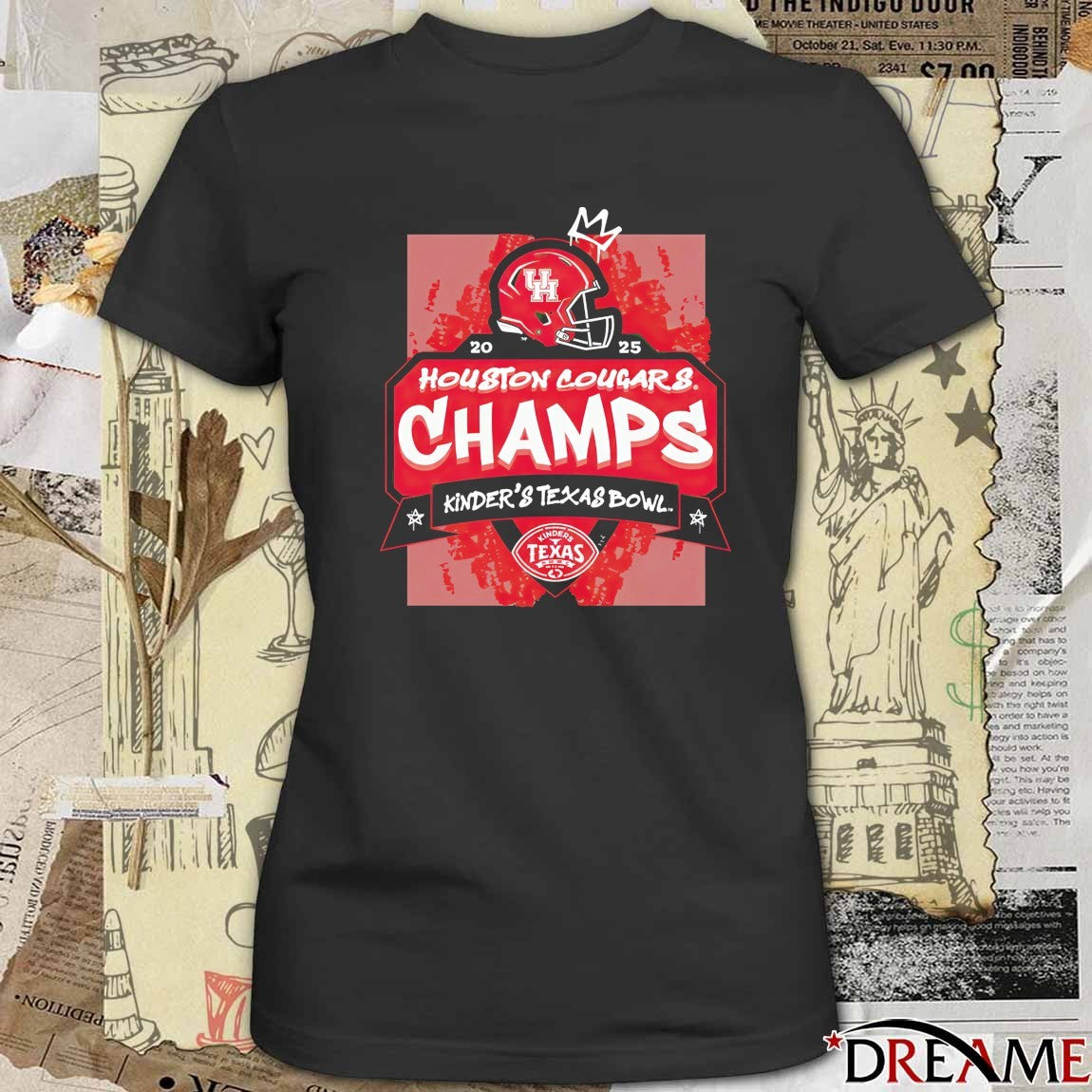2025 Houston Cougars Kinder’s Texas Bowl Champions Helmets t-shirt