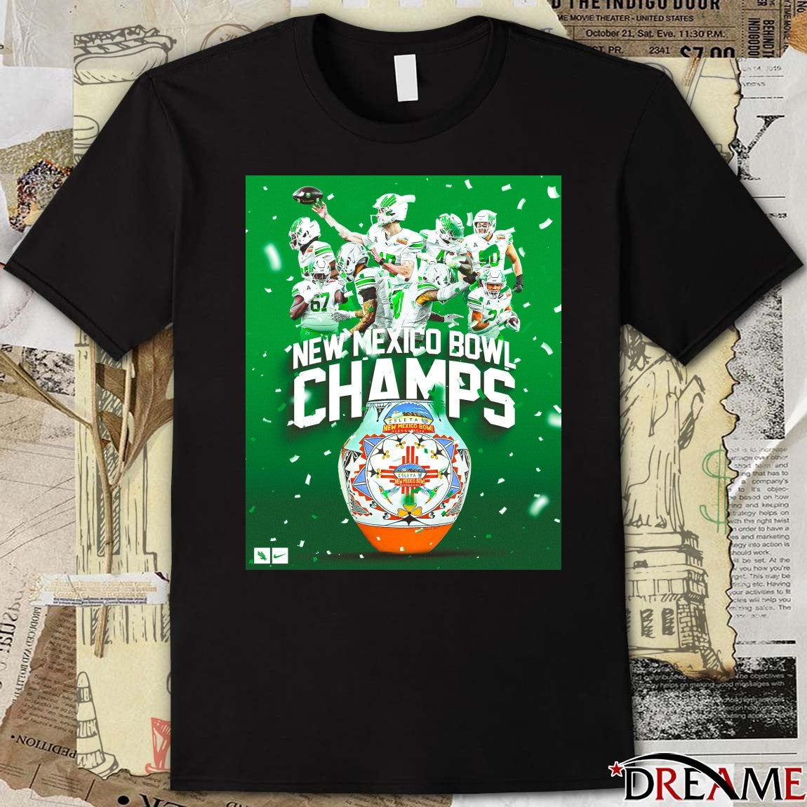 2025 Isleta New Mexico Bowl Champs North Texas Mean Green Poster t-shirt