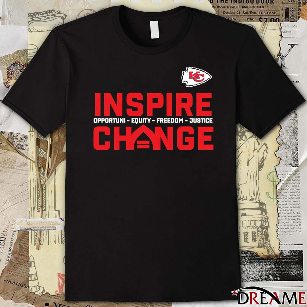 2025 Kansas City Chiefs Inspire Change Opportunity Equity Freedom Justice t-shirt