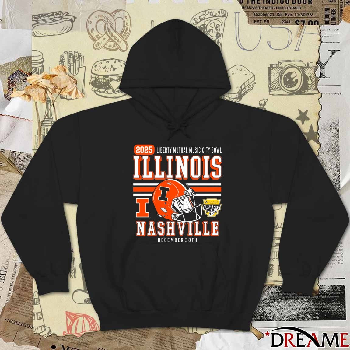 2025 Liberty Mutual Music City Bowl Illinois Nashville Football December 30th t-shirt
