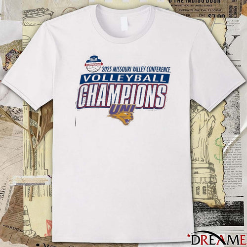 2025 Missouri Valley Conference Women’s Volleyball Final – Champion Northern Iowa Panthers t-shirt