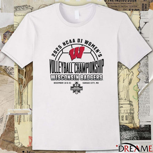 2025 NCAA Division I Kansas City Wisconsin Badgers 2025 Women’s Volleyball Championships December 18 21 t-shirt
