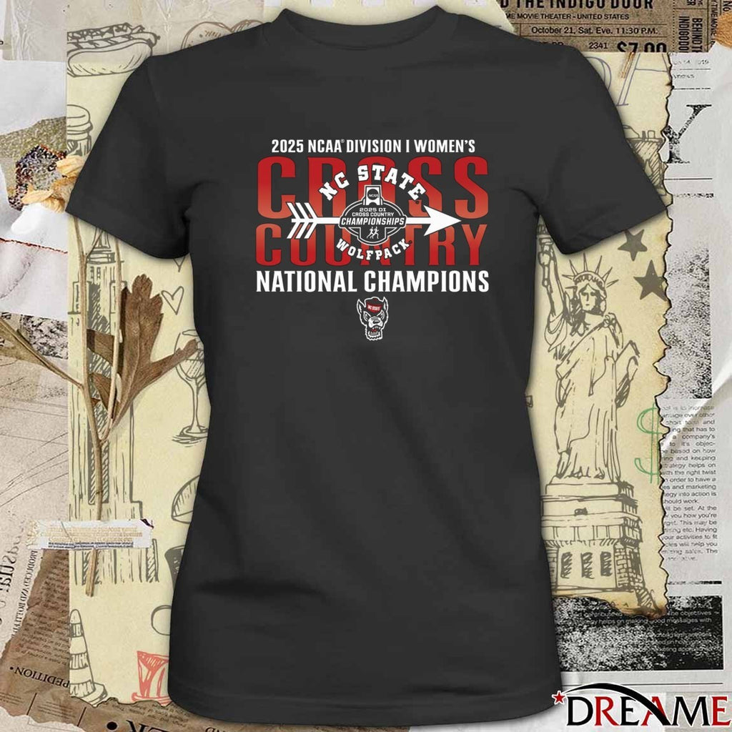 2025 NCAA Division I Women’s Cross Country National Champions NC State Wolfpack t-shirt