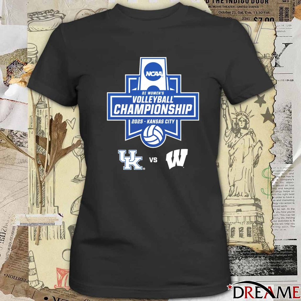2025 NCAA Division I Women’s Volleyball Championship in Kansas City Kentucky Wildcats vs Wisconsin Badgers t-shirt