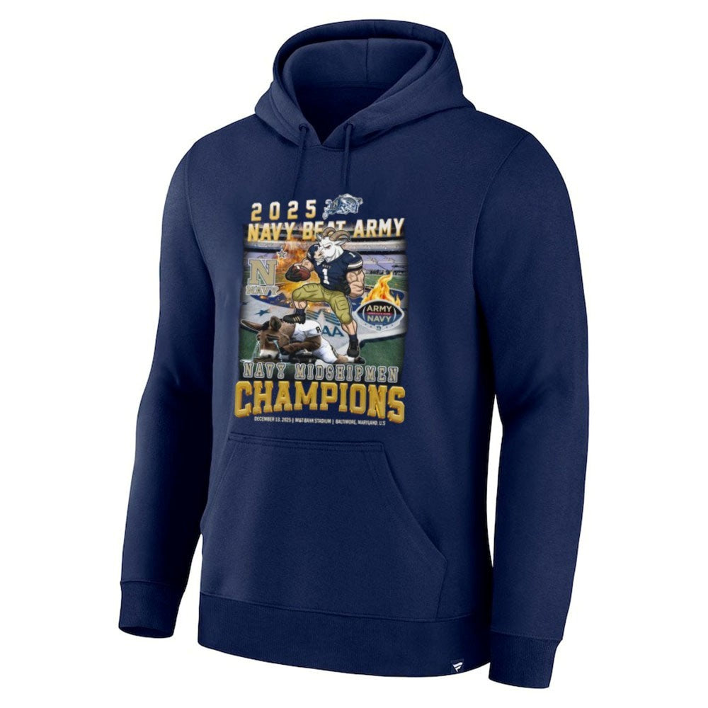 2025 Navy Beat Army Champions Navy Midshipmen Mascot Shirt