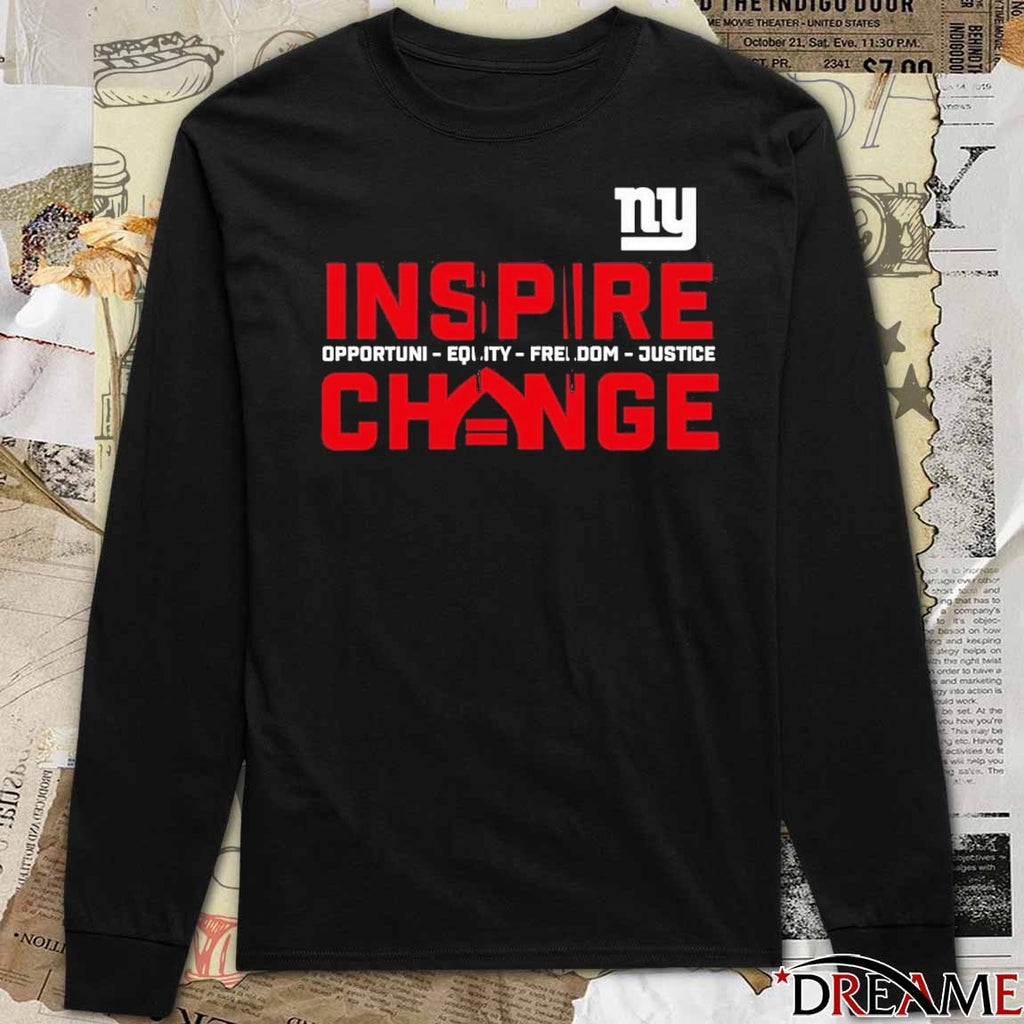 2025 New York Giants Inspire Change Opportunity Equity Freedom Justice t-shirt