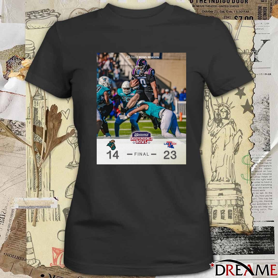 2025 Radiance Technologies Independence Bowl Louisiana Tech Bulldogs Vs Coastal Carolina Chanticleers Final Score 23 – 14 Poster t-shirt
