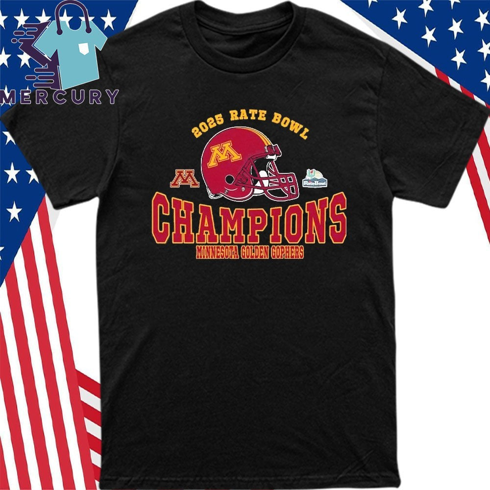 2025 Rate Bowl Champions Minnesota Golden Gophers Football Champions 2025 Rate Bowl Shirt