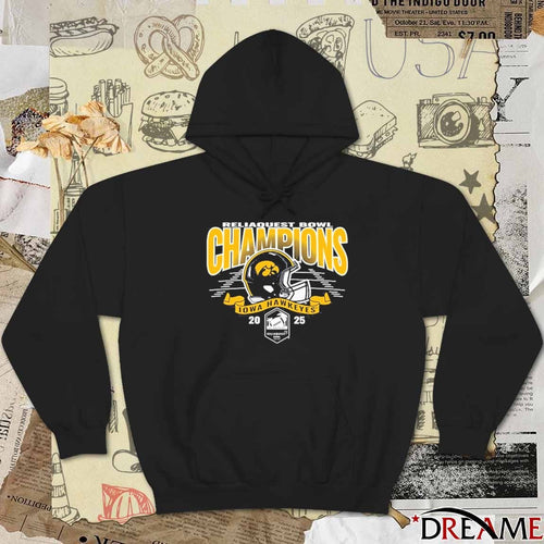 2025 ReliaQuest Bowl Champions Iowa Hawkeyes Helmets football Logos t-shirt