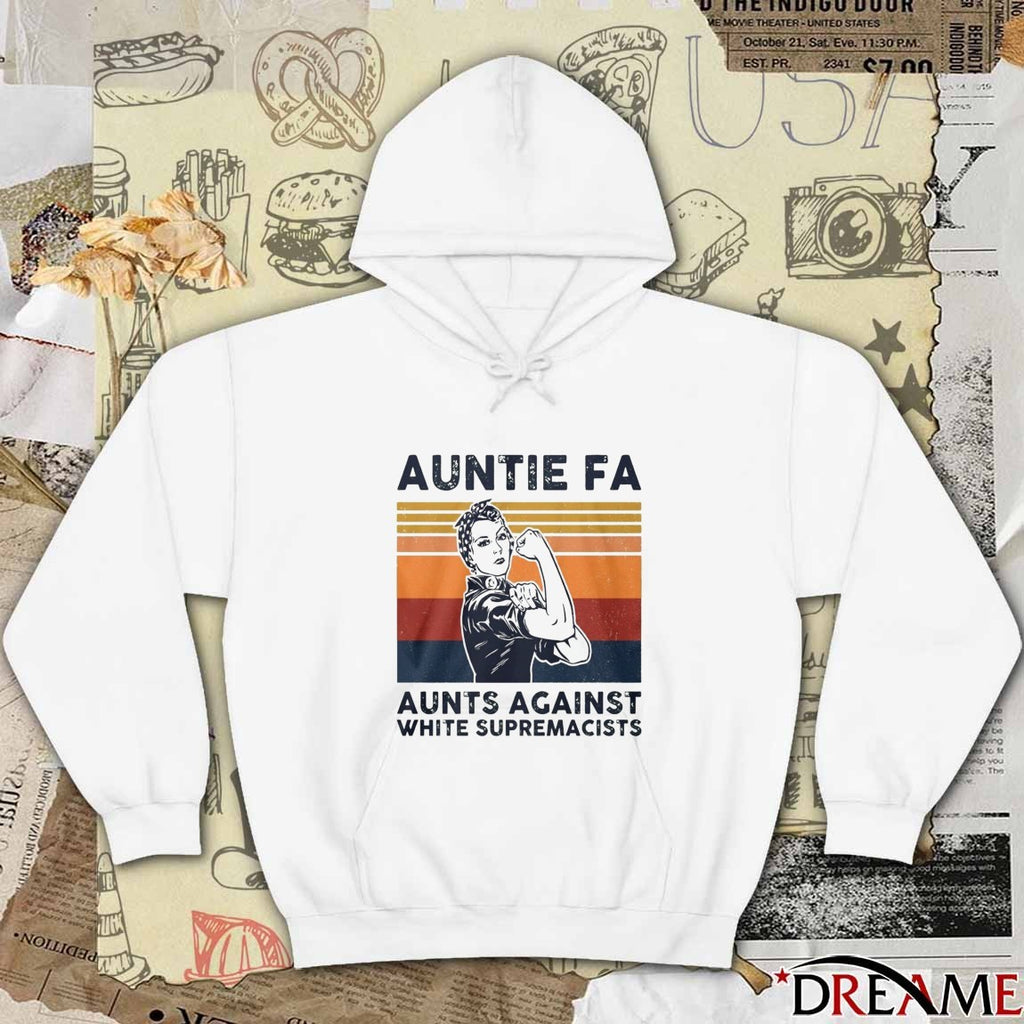 2025 Rosie The Riveter Auntie Fa Aunts Against White Supremacists Retro t-shirt