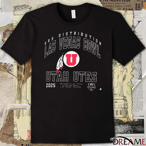 2025 SRS Distribution Las Vegas Bowl Utah Utes Arched Title t-shirt