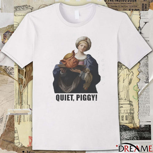 2025 Saint Holding Pig Head Anti Donald Trump Quiet Piggy t-shirt