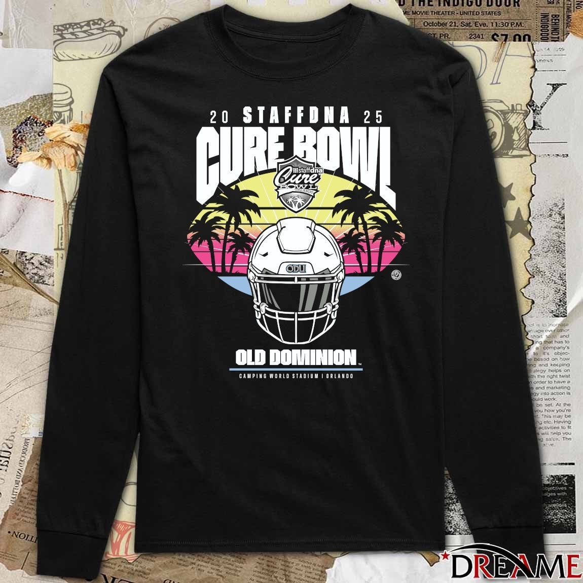 2025 Staffdna Cure Bowl Old Dominion Camping World Stadium Orlando t-shirt