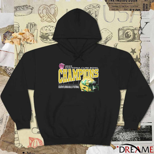 2025 Staffdna Cure Bowl South Florida Bulls Football Are Champions Helmet Camping World Stadium In Orlando Florida December 17th 2025 t-shirt