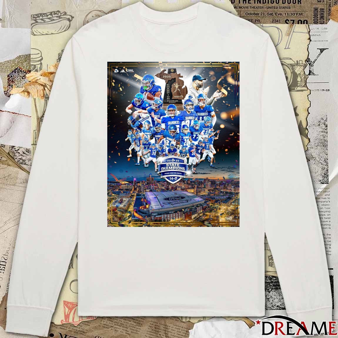 2025 State Champions Finished What We Started 14 – 0 Detroit Catholic Central Football Poster t-shirt