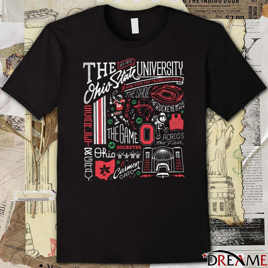 2025 The Ohio State University Heritage College How Firm Thy Friendship The Shoe t-shirt