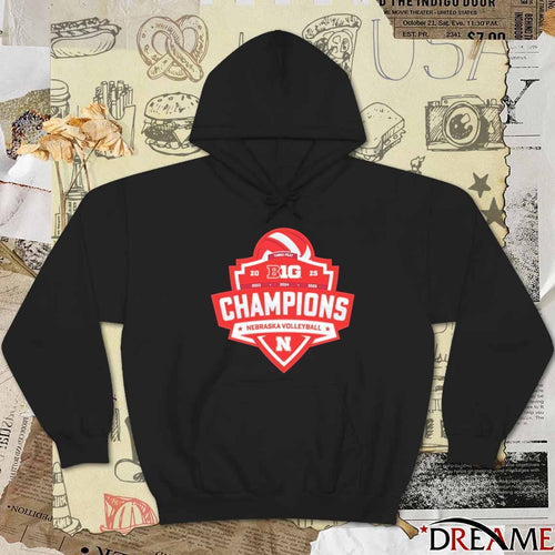 2025 Three-Peat Nebraska Cornhuskers Big Ten Volleyball Champions t-shirt