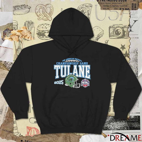 2025 Tulane Green Wave Green The ACC Football Championship Bound t-shirt