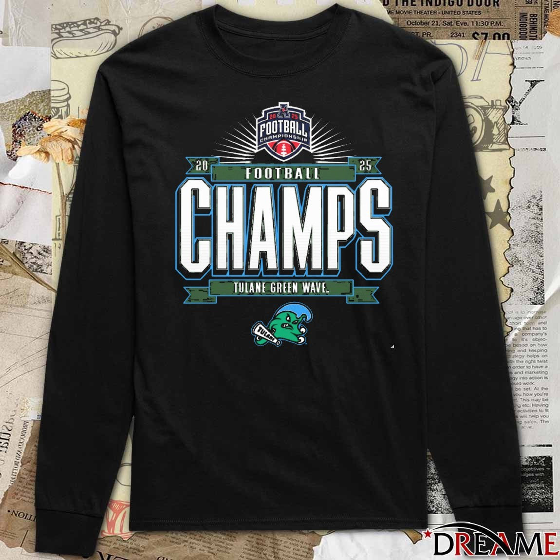 2025 Tulane Green Wave The American Athletic Conference Football Champions Locker Room t-shirt