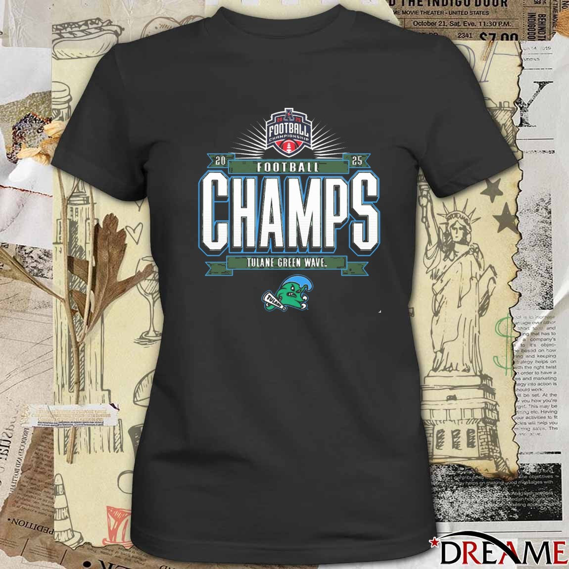 2025 Tulane Green Wave The American Athletic Conference Football Champions Locker Room t-shirt