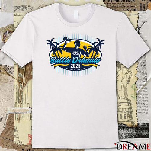 2025 USA Flag Battle Orlando Florida Logo t-shirt