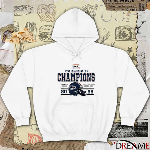 2025 UTSA Roadrunners Football Named To Champions First Responder Bowl Helmets Football t-shirt