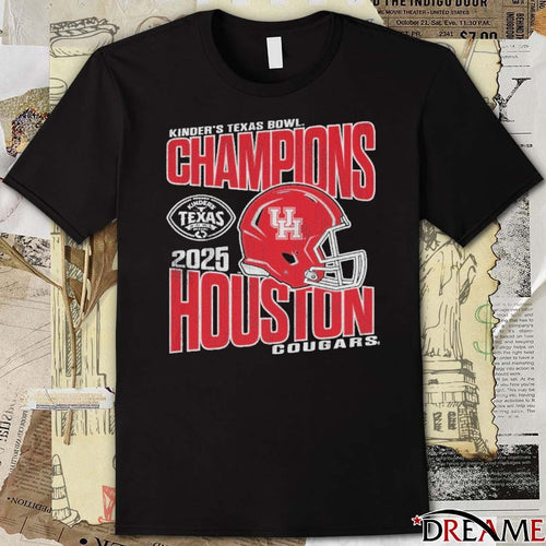 2025 University of Houston Cougars Football Texas Bowl Champions Vintage t-shirt