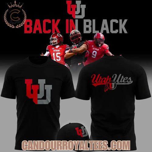 2025 Utah Utes Back In Black Two Sided Shirt