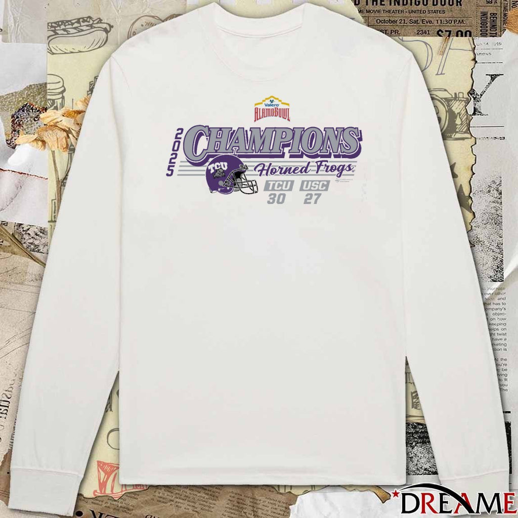2025 Valero Alamo Bowl TCU Horned Frogs Champions Score Vs USA 30 – 27 t-shirt