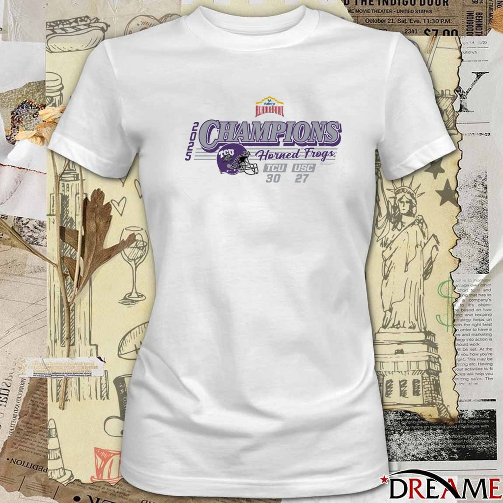 2025 Valero Alamo Bowl TCU Horned Frogs Champions Score Vs USA 30 – 27 t-shirt