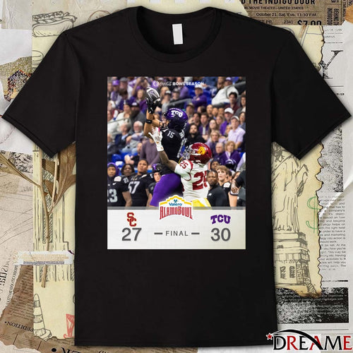 2025 Valero Alamo Bowl TCU Horned Frogs defeated USC Trojans Final Score 30 – 27 Poster t-shirt