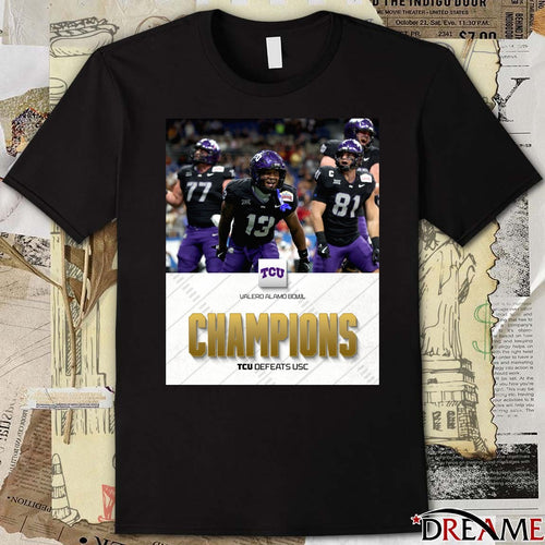 2025 Valero Alamo Bowl TCU defeats USC Champions Poster t-shirt