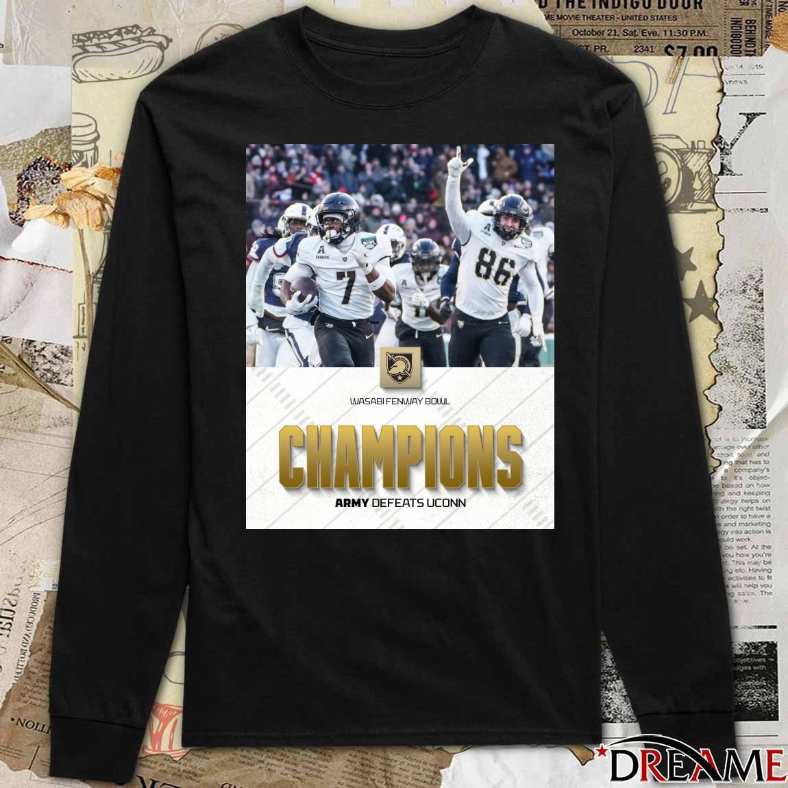 2025 Wasabi Fenway Bowl Champions Army Black Knights defeated UConn Huskies Poster t-shirt