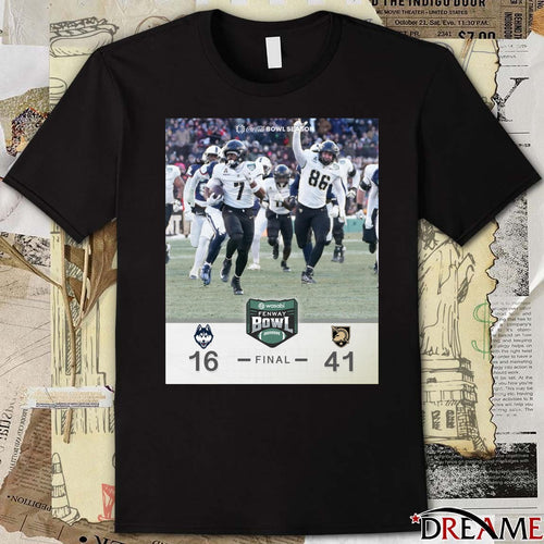 2025 Wasabi Fenway Bowl UConn Huskies Vs Army Black Knights final score 41-16 Poster t-shirt