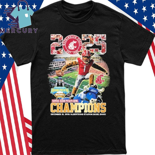 2025 Washington State Famous Idaho Potato Bowl Champions Mascot Shirt