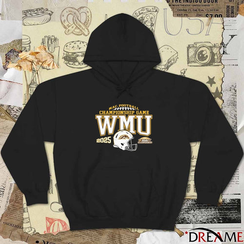 2025 Western Michigan Broncos Brown MAC Football Championship Game Bound t-shirt