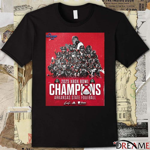 2025 Xbox Bowl Champpions Arkansas State Football Signature Poster t-shirt