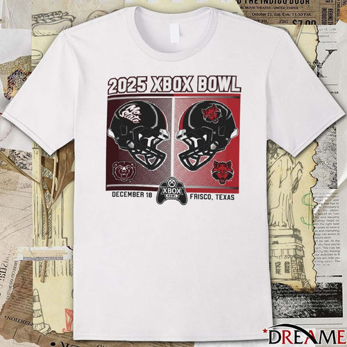 2025 Xbox Bowl Missouri State Vs Arkansas State December 18 Frisco TX Helmets t-shirt