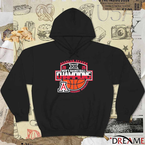 2026 Arizona Wildcats Big 12 Men’s Basketball Regular Season Champions Logos t-shirt