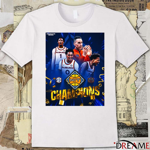 2026 Auburn Tigers Wins The NIT Championship College Basketball Report Poster t-shirt