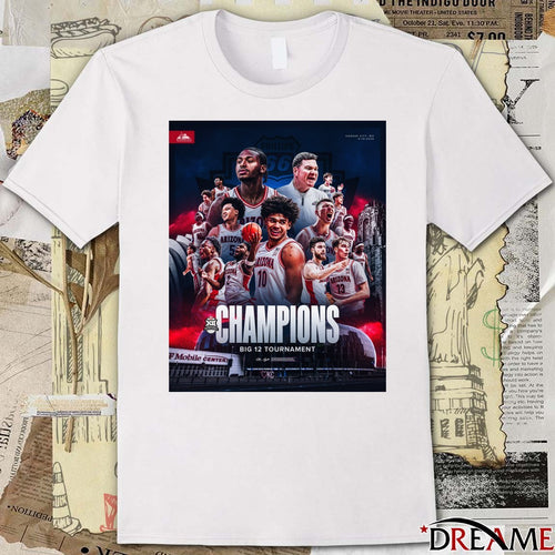 2026 Big 12 Tournament Basketball Tournament Arizona Wildcats Men’s Basketball Poster t-shirt
