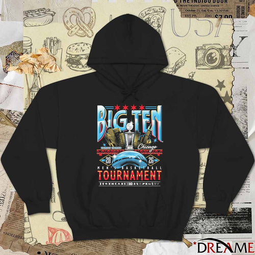 2026 Big Ten Men’s Basketball Tournament Chicago Skyline The Bean All Team Logo t-shirt